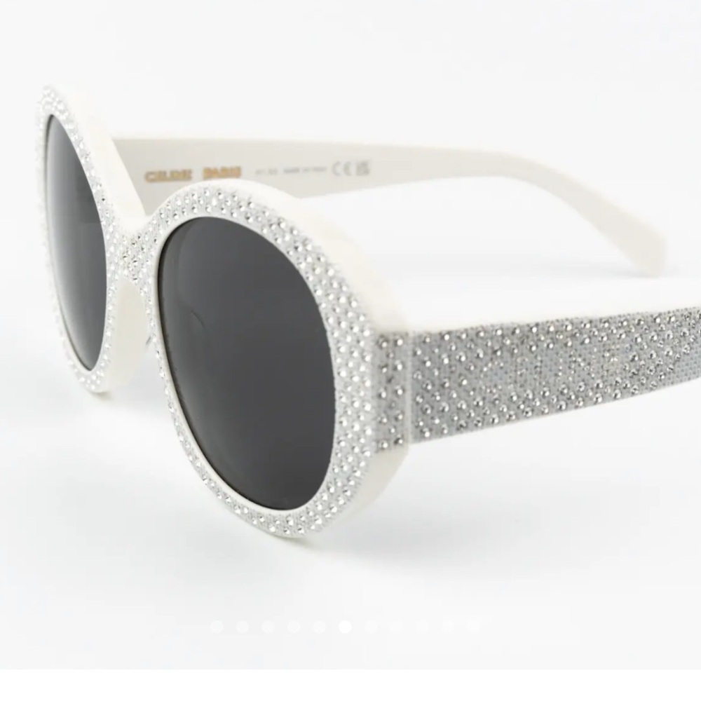 NIB Celine White Crystal Sunglasses - Picture 2 of 12